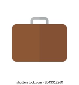 briefcase flat icon on white background