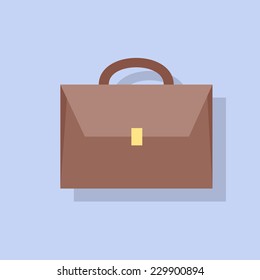 Briefcase flat icons design vector shadow color object