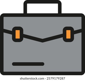 A briefcase is a flat, rectangular container used to carry documents, laptops, and other business essentials. It often features a handle and a lock for security and portability.