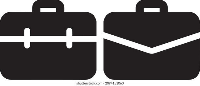 briefcase flat shape icon design