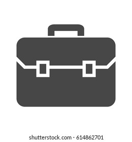 Briefcase Flat Vector Icon. Flat icon isolated on the white background. Editable EPS file. Vector illustration.