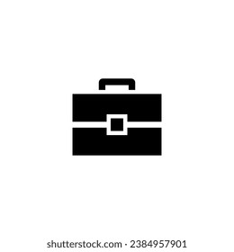 Briefcase flat vector icon on white background