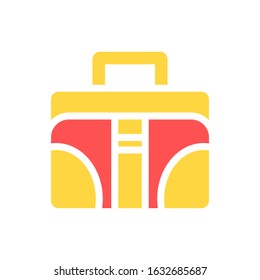 briefcase flat vector icon - ui icon vector