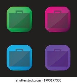 Icono de botón de cuatro colores de la caja fuerte