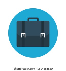 briefcase glyph flat vector icon