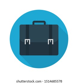 briefcase glyph flat vector icon