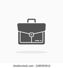 Briefcase glyph icon. Can be used for digital product, presentation, print design and more.