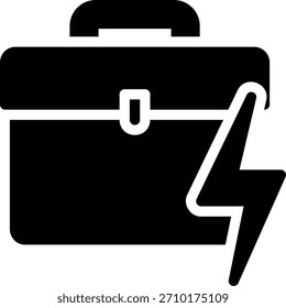 briefcase glyph icon illustration vector