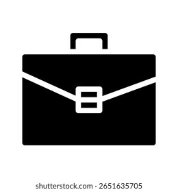 Briefcase Glyph Icon. Suitable for use in Software and Device Icon Design. Vector Illustration.