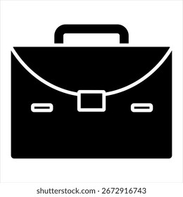 Ilustración vectorial de icono de glifo de maletín