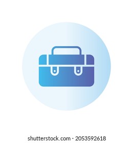 icono de degradado de maletín aislado en fondo blanco
