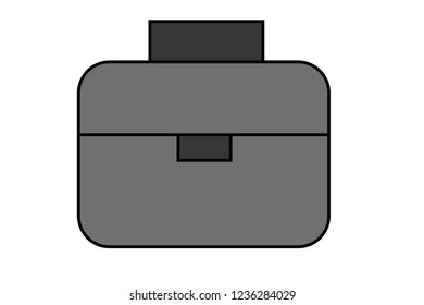 briefcase gray icon