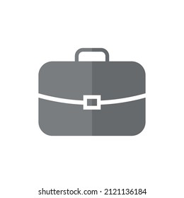 Icono de vector plano gris de maletín