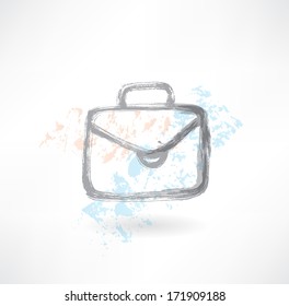 briefcase grunge icon.