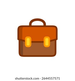Briefcase Handbag Icon Filled Line Flat Design Style Education Vector