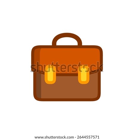 Briefcase Handbag Icon Filled Line Flat Design Style Education Vector