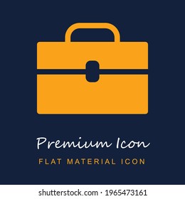Briefcase With Handle premium material ui ux isolated vector icon in navy blue and orange colors