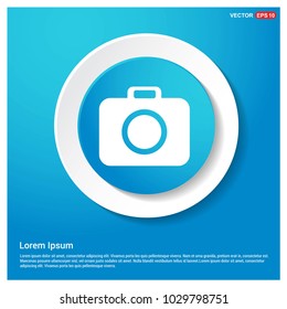 Briefcase Icon Abstract Blue Web Sticker Button