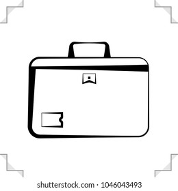 Briefcase Icon, Bag Design Vector Art Illustration