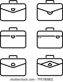 Briefcase Icon, Bag Design Vector Art Illustration