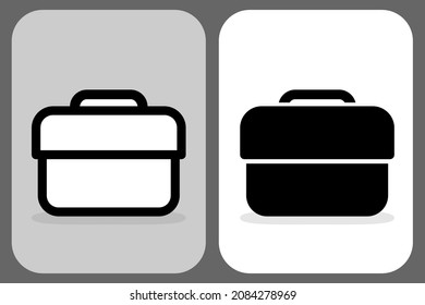 Icono de maletín. Icono de símbolo de bolsa para el caso de la herramienta de trabajo en la ilustración Vector.