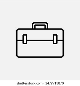 Briefcase Icon. Bag Vector, Sign and Symbol for Design, Presentation, Website or Apps Elements.