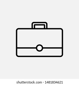 Briefcase Icon. Bag Vector, Sign and Symbol for Design, Presentation, Website or Apps Elements.