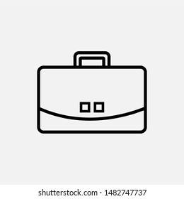 Briefcase Icon. Bag Vector, Sign and Symbol for Design, Presentation, Website or Apps Elements.