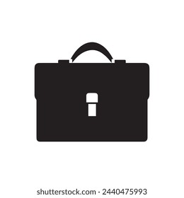 Icono de Maletín. Icono negro sobre fondo blanco. Ilustración de vector