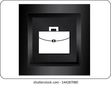 briefcase icon in black square box
