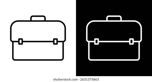 Briefcase icon in black vector format