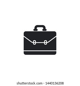 Briefcase Icon Black Vector Illustration Eps