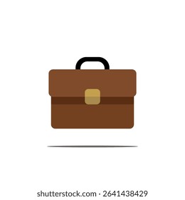 Briefcase icon. Black vector illustration.