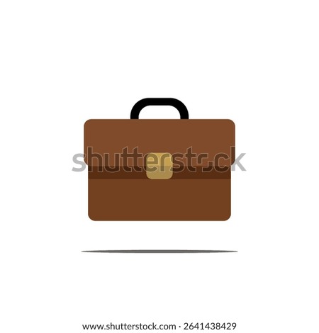 Briefcase icon. Black vector illustration.