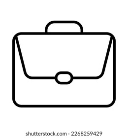 Briefcase icon. Business bag icon. Suitcase, portfolio symbol, linear style pictogram isolated on white.