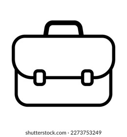 Briefcase icon. Business bag icon. Suitcase, portfolio symbol, linear style pictogram isolated on white.