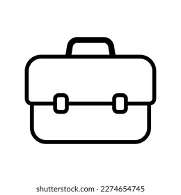 Briefcase icon. Business bag icon. Suitcase, portfolio symbol, linear style pictogram isolated on white.