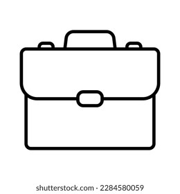 Briefcase icon. Business bag icon. Suitcase, portfolio symbol, linear style pictogram isolated on white.