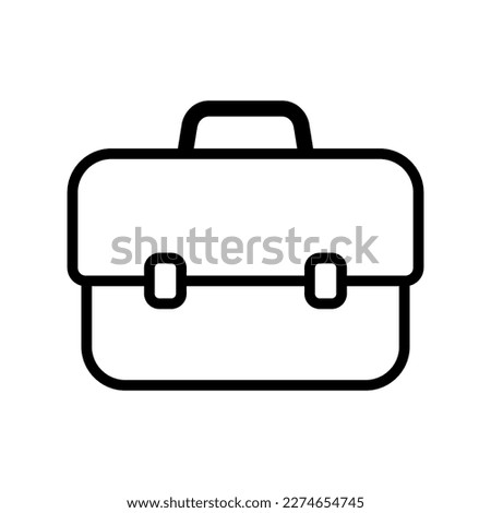 Briefcase icon. Business bag icon. Suitcase, portfolio symbol, linear style pictogram isolated on white.