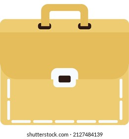 Briefcase icon. Business brief case flat vector. Suitcase bag for office work. Suit symbol. Schoolbag design isolated on white background