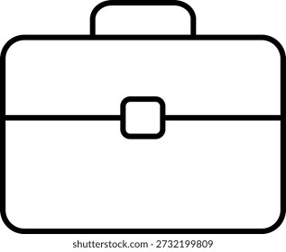 Briefcase icon. Business essentials logo icon vector for marketing use, isolated on transparent background. Classic work bag for office and management. Vector illustration.