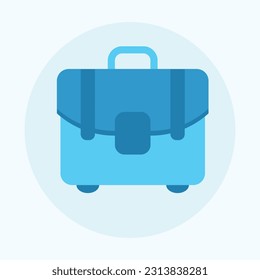 Briefcase Icon, Business Management Flat icons, Blue Color Theme