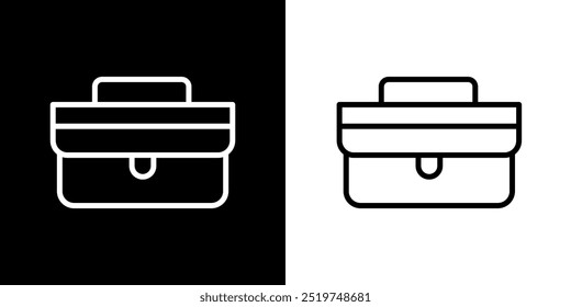 Briefcase icon. Business icon. Online business. Black icon. Silhouette icon