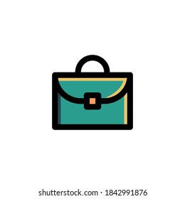 Icono de maletín. Símbolo del logotipo del vector conjunto de iconos empresariales.
