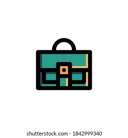 Icono de maletín. Símbolo del logotipo del vector conjunto de iconos empresariales.
