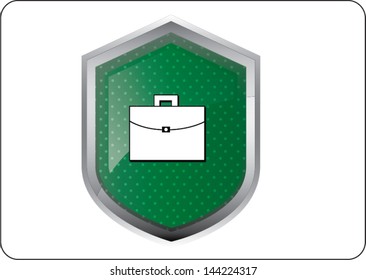 briefcase icon button on white background