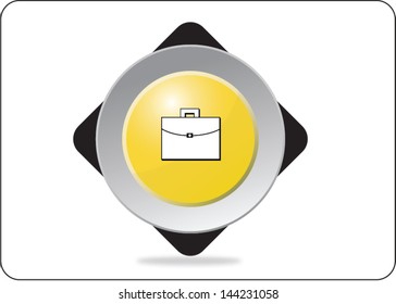 briefcase icon button on white background