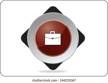briefcase icon button on white background