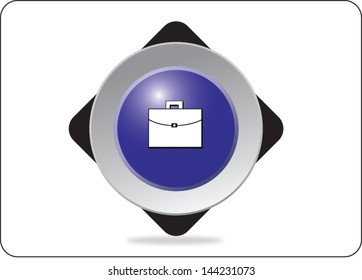 briefcase icon button on white background