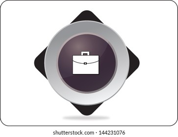 briefcase icon button on white background